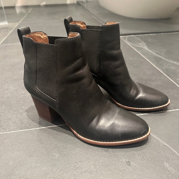 Madewell Black Chelsea Heeled Ankle Booties 8.5 - Picture 5 of 7